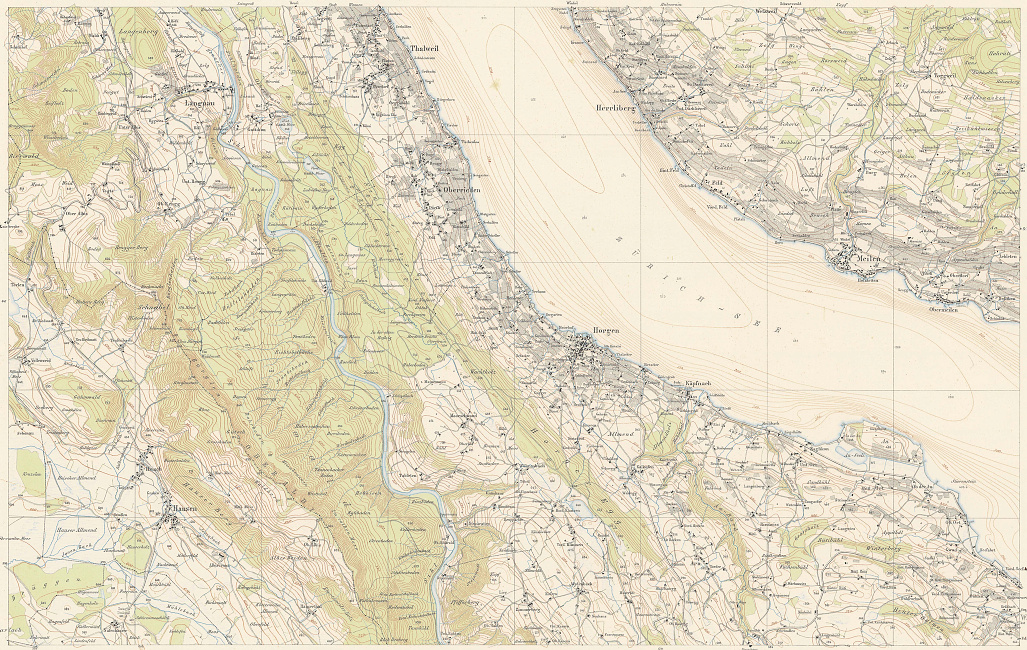 Karten 1:25'000 von Johannes Wild, Richterswil, erstellt 1843-18